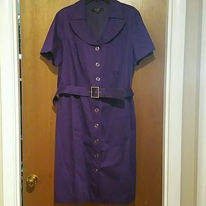 Purple shirt dress